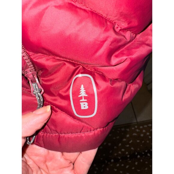 Bass Outdoor Womens Chevron Quilted Down Puffer Vest M Nylon Down Maroon Travel - Picture 10 of 14